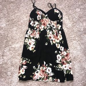 Floral Dress with Thin Straps